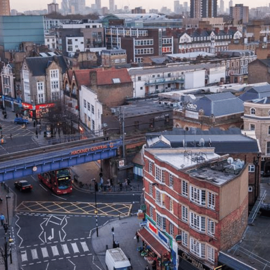 Hackney aerial shot