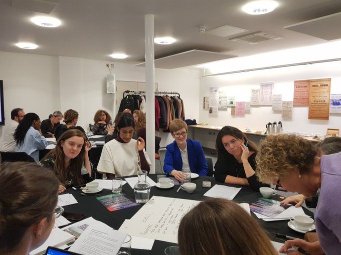 Alice Thornton (centre) sharing learning at the partnership event in October 2019.