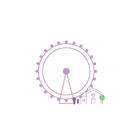 Ferris wheel with in the community icon