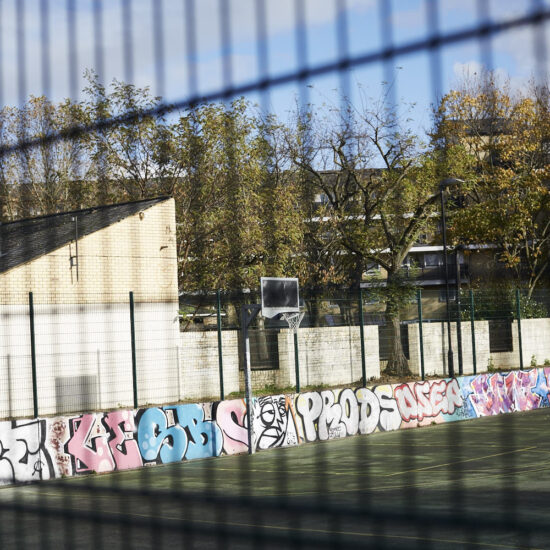 Fence bars, Grafitti, Sunshine
