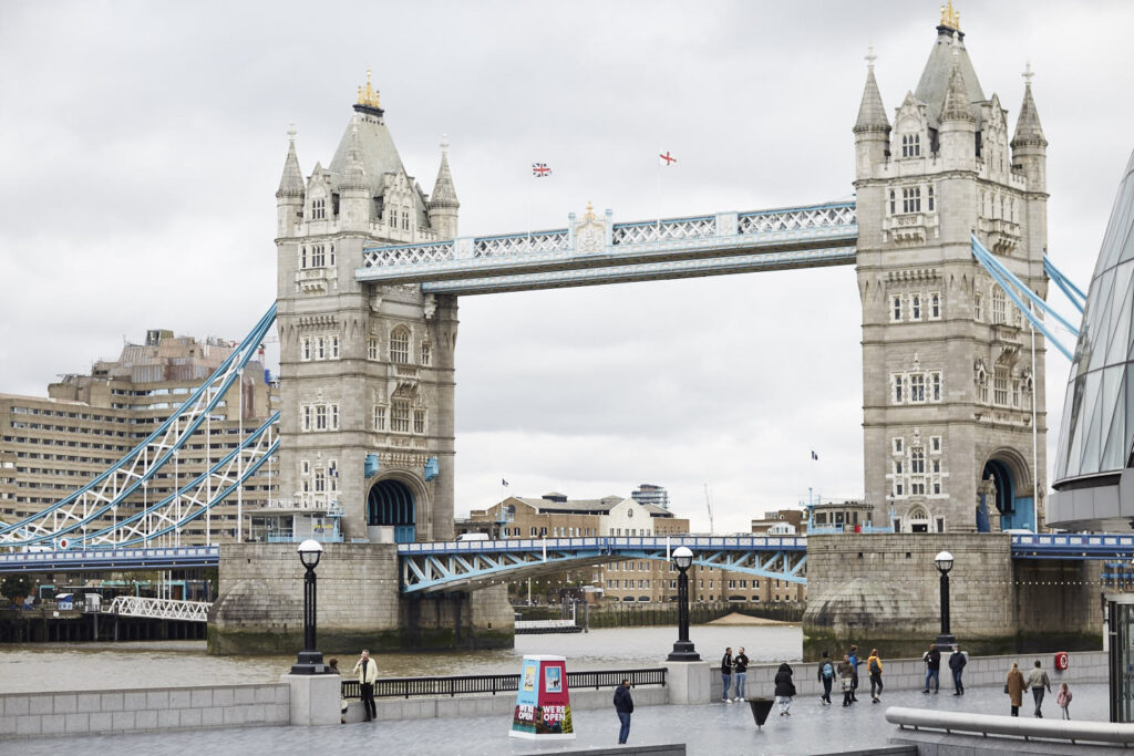 London Bridge seen from the South Bank.