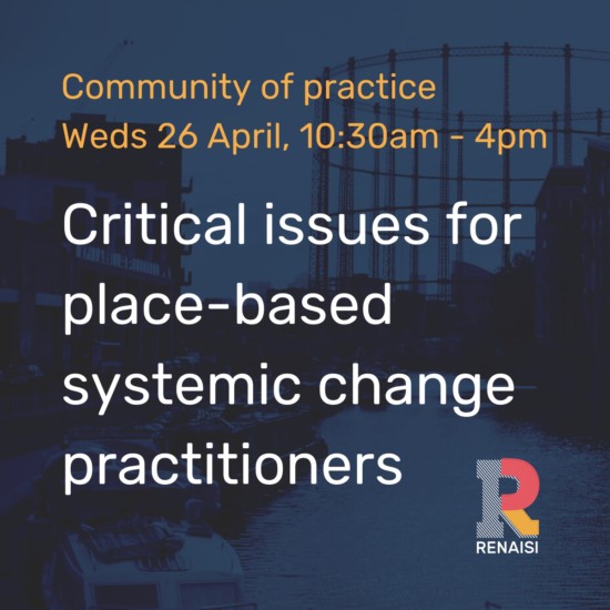 Critical issues for place-based systemic change practitioners